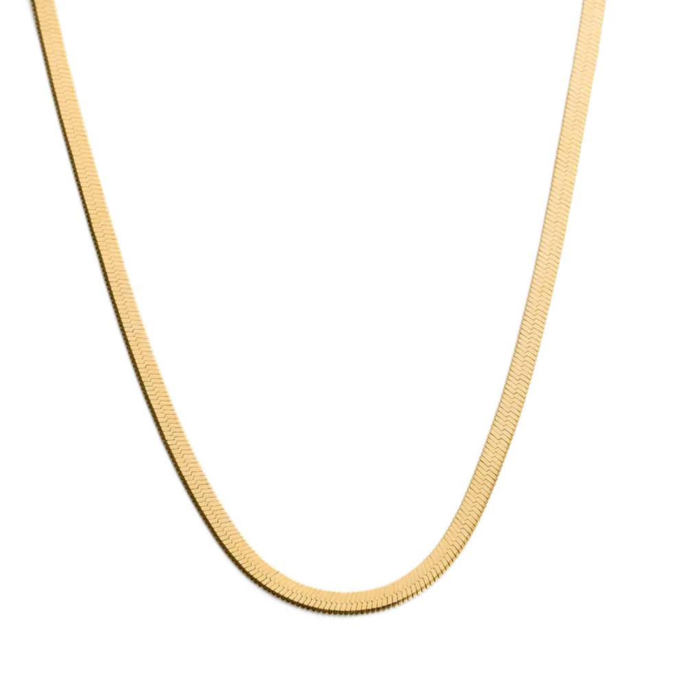 Kirstin Ash Herringbone Chain Necklace, Gold