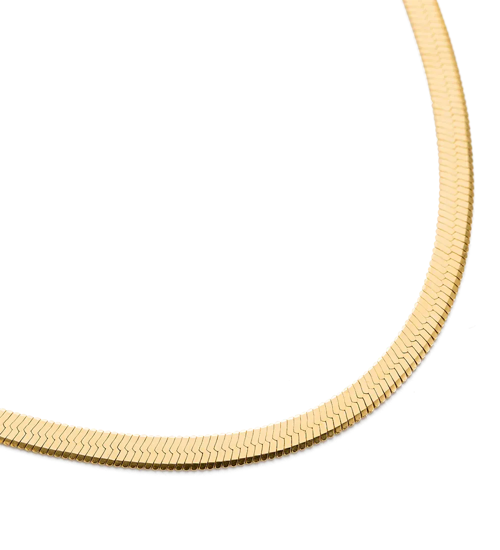 Kirstin Ash Herringbone Chain Necklace, Gold