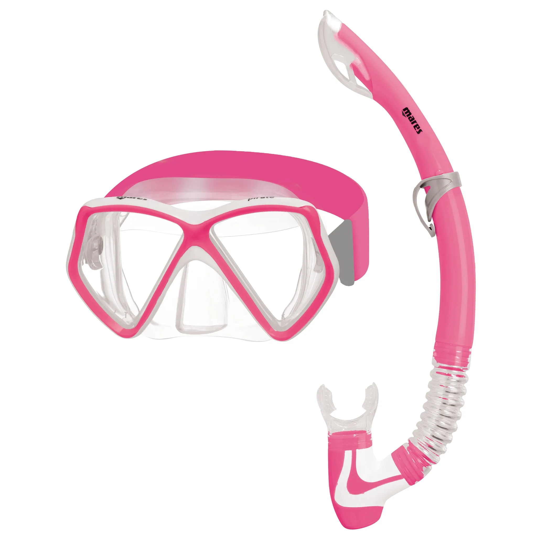 Mares Pirate Mask & Snorkel Set for Kids, Neon Colours