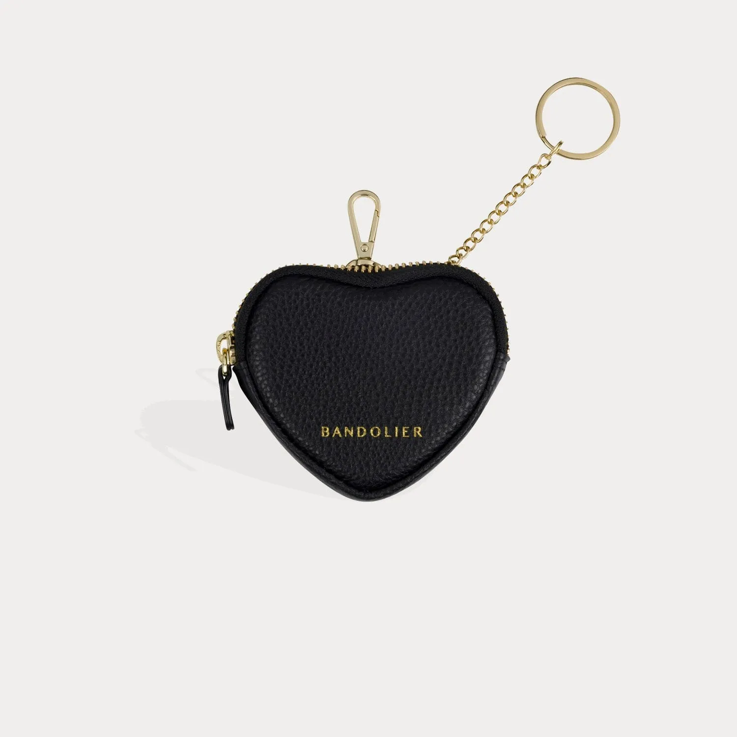 Mini Heart Pouch - Black/Gold