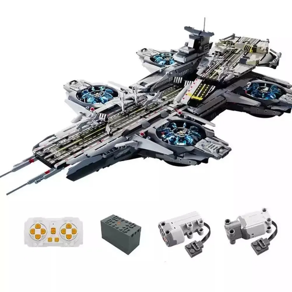 MOC  Compatible  3385pcs Technical City Planet Remote Control LED Fighter Carrier Building Block WW2 APP  Airplane Figures Bricks toys Kids