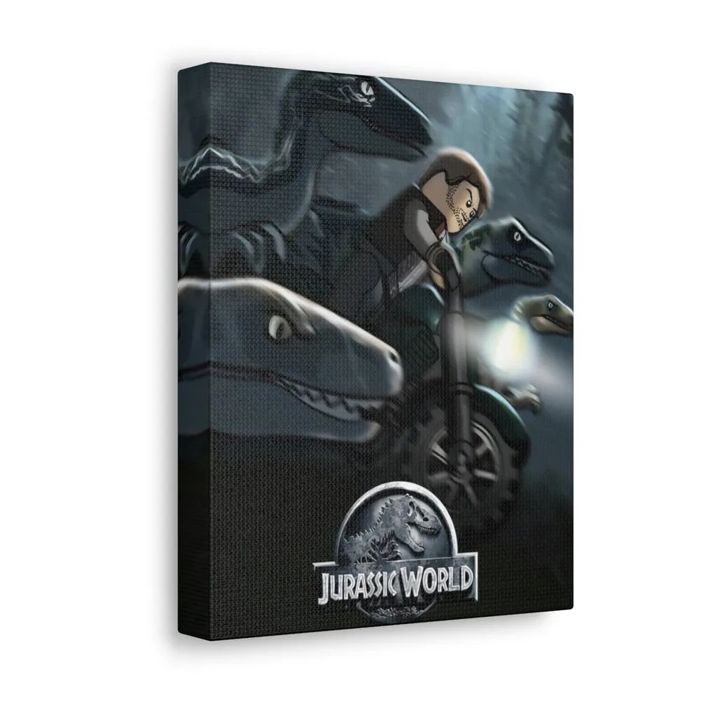 MOC  Compatible  Jurassic World  Movie Wall Art Canvas Art With Backing.