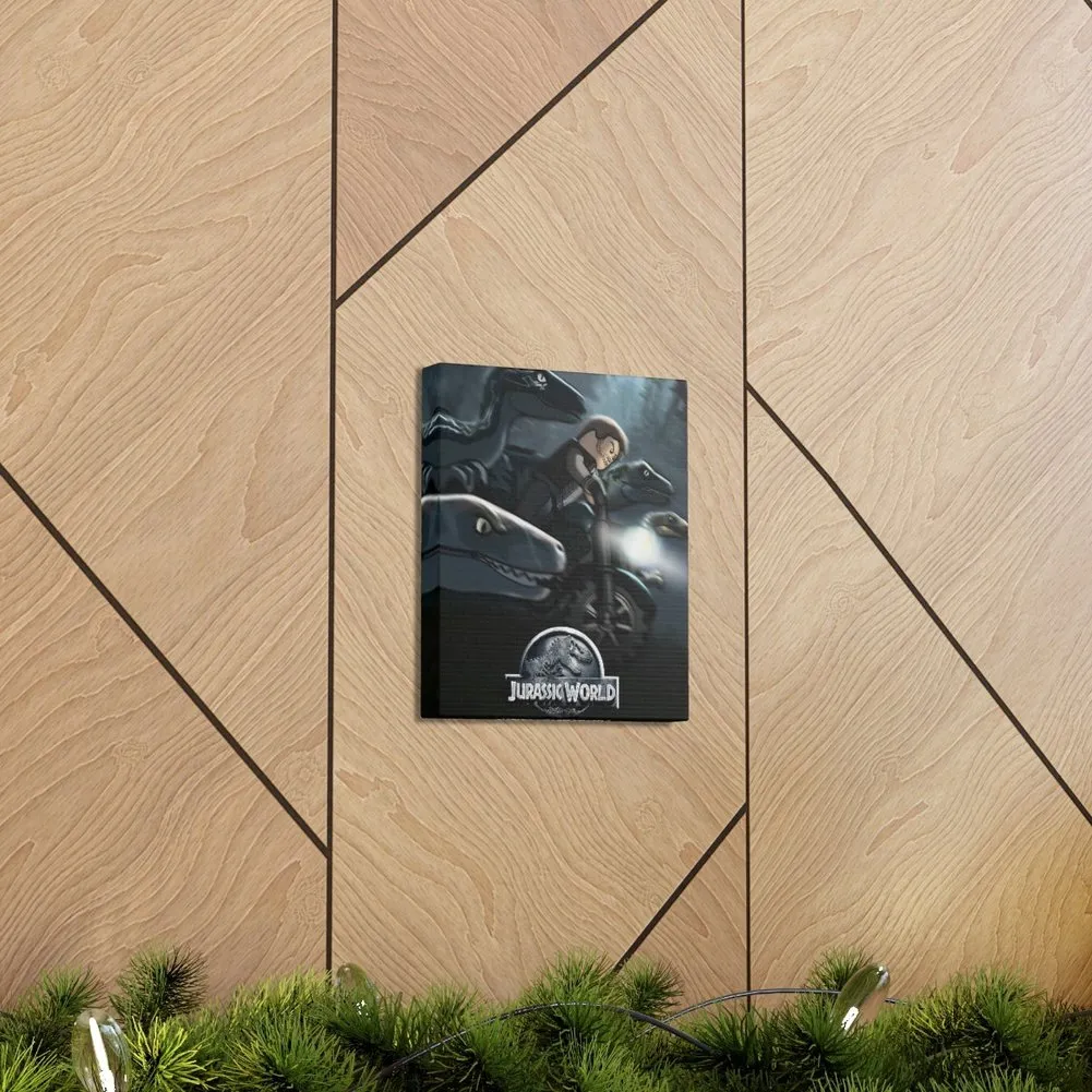 MOC  Compatible  Jurassic World  Movie Wall Art Canvas Art With Backing.