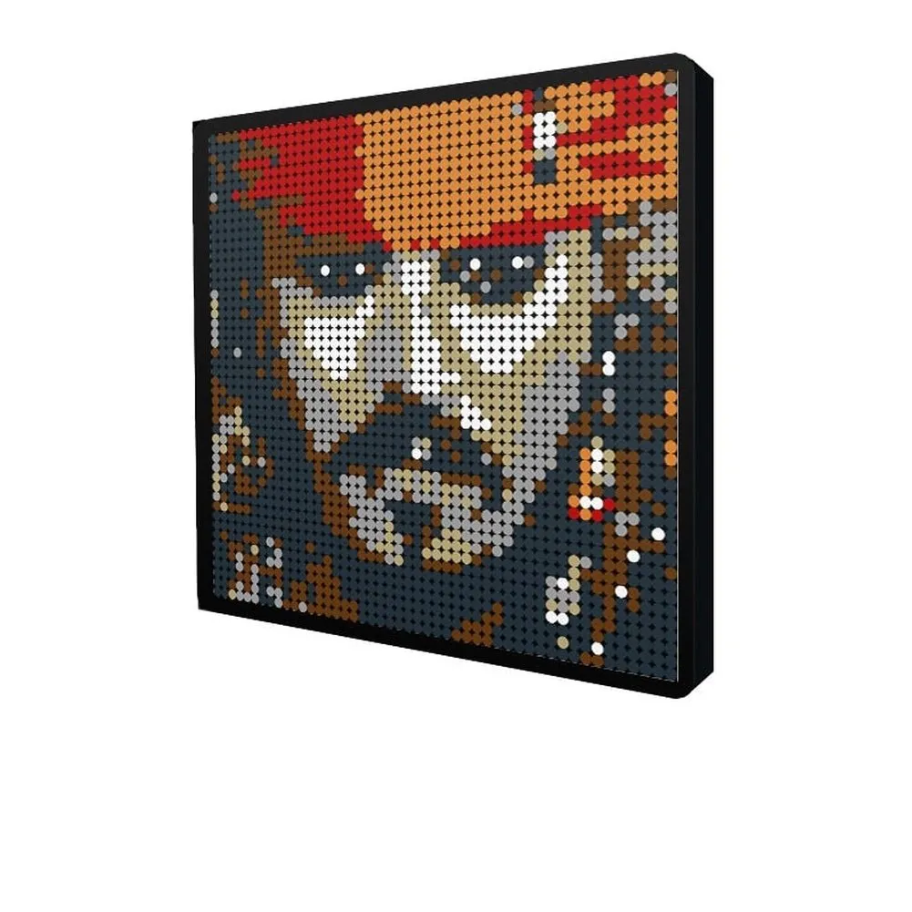 MOC  Compatible  Pixel Mosaic Art Paint Building Blocks Movie figures Pirate Jack Pixel Painted Educational Decoration Collection kids Toys