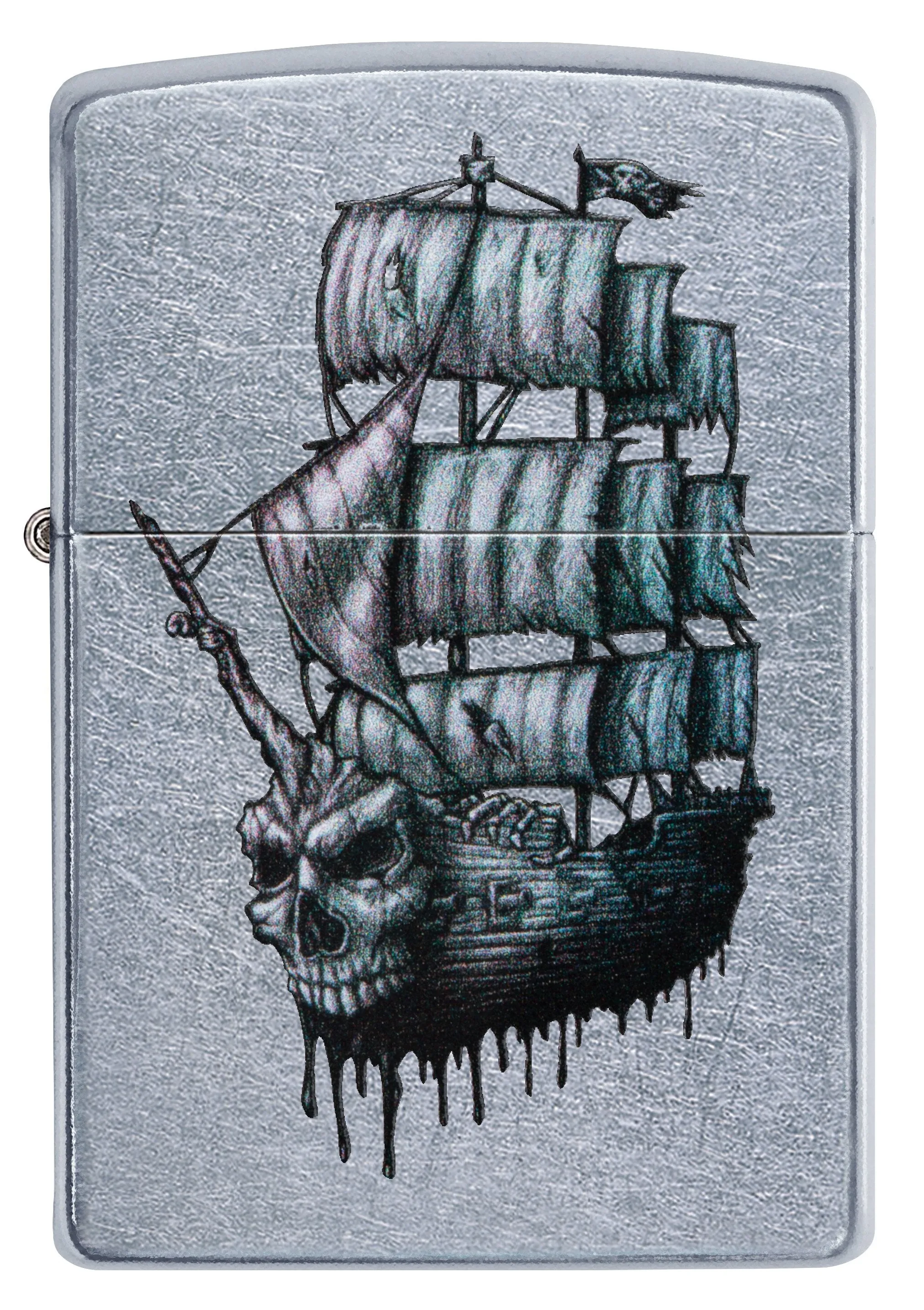 Pirate Ship Skull Tattoo Design