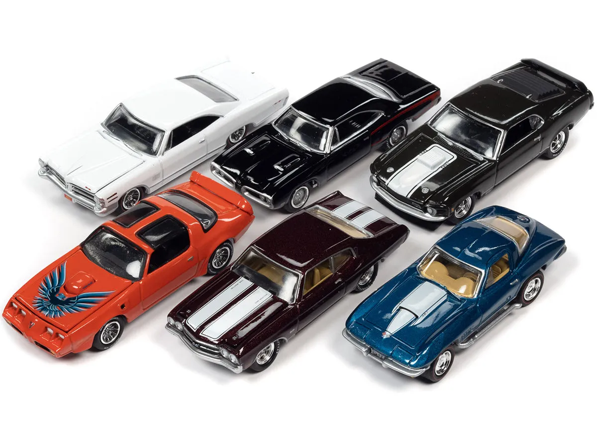 "Muscle Cars USA" 2022 Set A of 6 pieces Release 1 1/64 Diecast Model Cars by Johnny Lightning