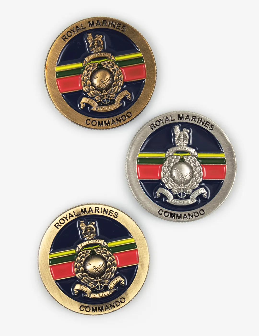 Royal Marines 3 Statue Spoof Coins Set