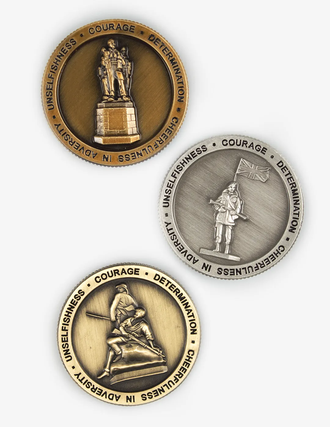 Royal Marines 3 Statue Spoof Coins Set