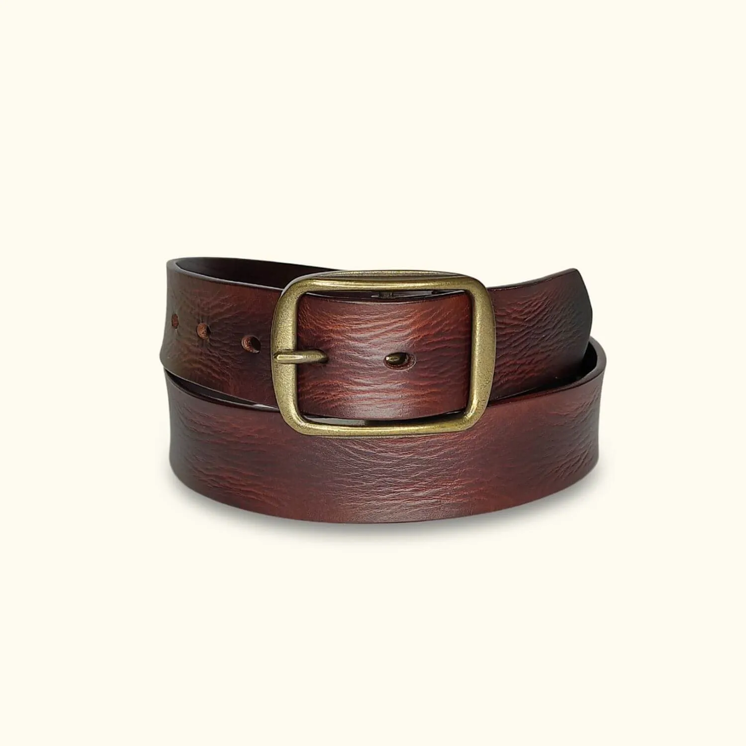 The Charred Cigar - Brass Buckle Belt