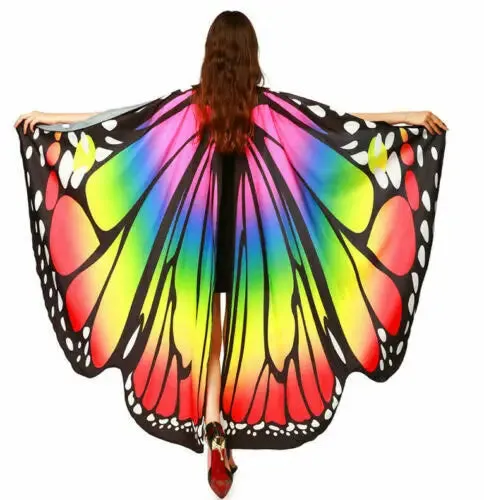 Women - Butterfly Wings Cape - Adult Fairy Pixie Cloak Fancy Dress Costume