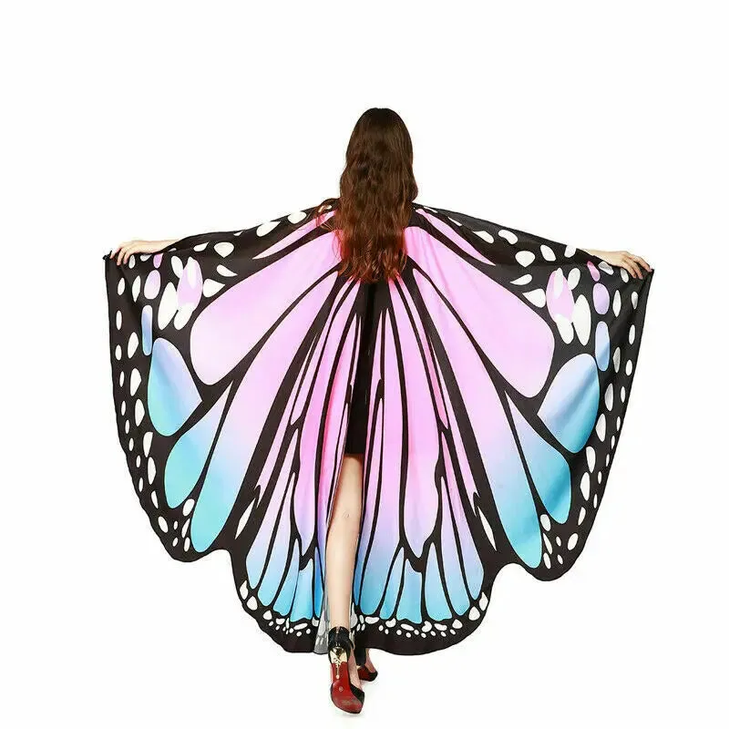 Women - Butterfly Wings Cape - Adult Fairy Pixie Cloak Fancy Dress Costume