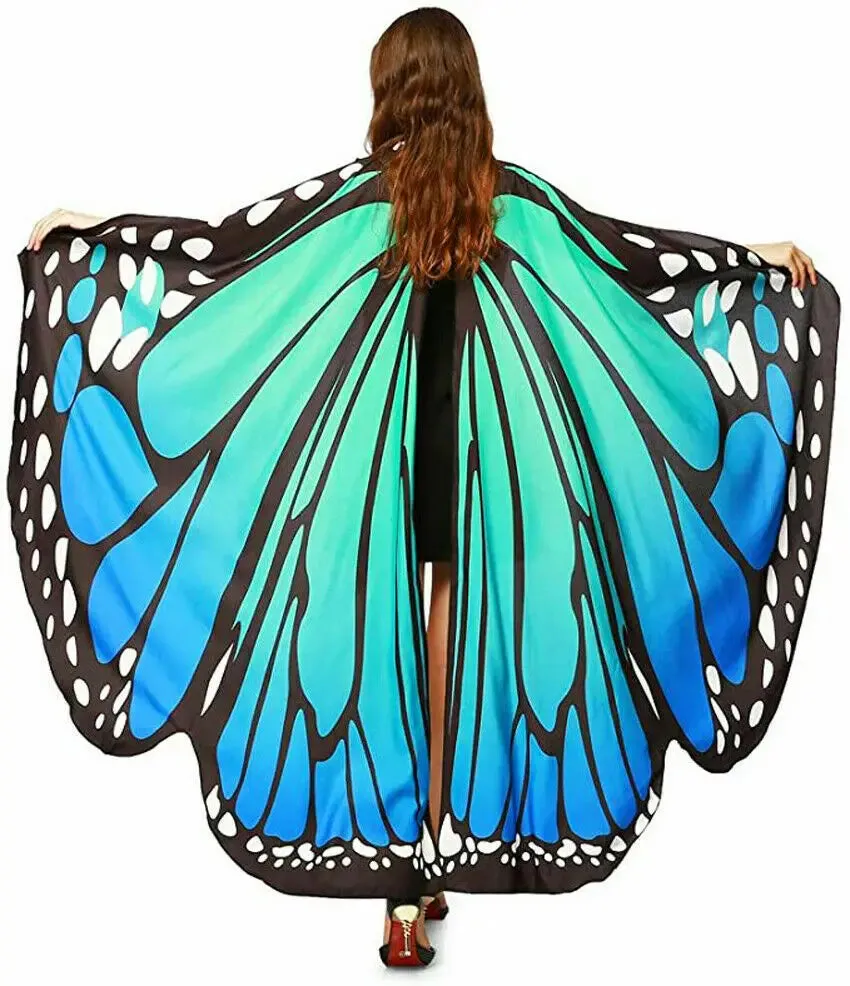 Women - Butterfly Wings Cape - Adult Fairy Pixie Cloak Fancy Dress Costume